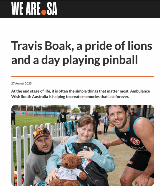 Screenshot 2025-09-02 at 10.14.43 am Article on WeAre.SA "Travis Boak, a pride of lions and a day playing pinball"